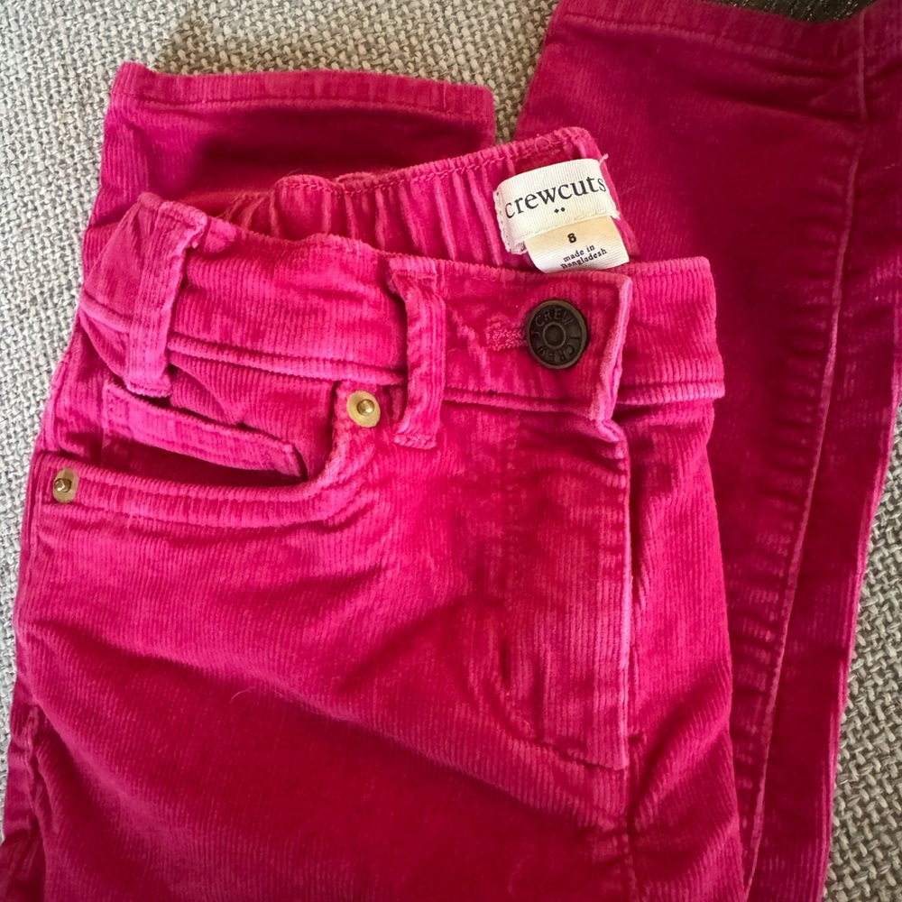 Crewcuts Vibrant Pink Corduroy Pants